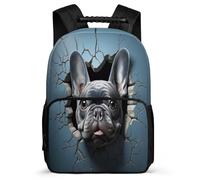 TPISLI Mochila ToroPerro Francés Escolares Niños Adolescentes, Mochila Animal Perro Escolar Chico Grandes, Mochilas Informal Primaria Y Secundaria Para 9 10-17 Años