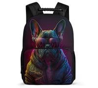 TPISLI Mochila ToroPerro Francés Escolares Para Niño Adolescentes, Mochila Infantil Niña Grande Con Estampado de Perro, Mochilas Colegio De Viaje Casual Para Chicas 10 12 14 Años