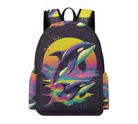 TPISLI Mochila Whale Print Escolar Niño Adolescente, Mochila de Sea Creature para Niña 8 A 15 Años, Mochilas Escolares Grande Y Ligera