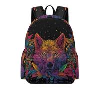 TPISLI Mochila Wolve Design Escolar Niña 7-10 Años Mochilas Primaria Niño con Animal Lobo Estampado, Mochila Infantil Ligera para Colegio Y Viajes