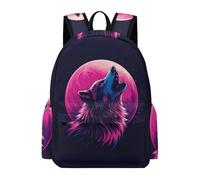 TPISLI Mochila Wolve Pattern Escolar para Niñas Adolescentes, Mochila Colegio Chicas, Mochilas Escolares Casual Animal Lobo, Apta para Carro 7-14 Años