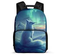 TPISLI Mochila Zorro Blanco Escolares Niños Adolescentes, Mochila Estampado Animal Escolar Chico Grandes, Mochilas Informal Primaria Y Secundaria Para 9 10-17 Años
