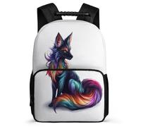 TPISLI Mochila Zorro Patrón Cursos 2-4 para Niñas Mochila Infantil Animal Motivo 5-10 Años School Bag, Detalles de Fieltro Asa Reforzada Ocio Actividades