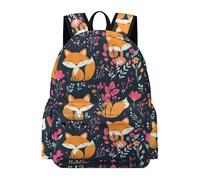 TPISLI Mochila Zorros Primaria para Niños y Niñas Mochila Escolar Animal Zorro 7-10 Años Mochilas Escolares Duraderas, Backpack para Viaje Paseo y Senderismo y Excursión