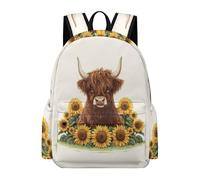 TPISLI Mochilas Cute Highland Cow Escolares Adolescentes, Mochila Instituto Chica con Cow, Mochila Colegio ESO Per Niñas 8 A 15 Años, Mochilas Tipo Casual Juveniles