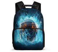 TPISLI Mochilas Escolar, Mochila Baloncesto de Hielo y Fuego École Primaire, Mochilas Escolares Adolescentes, Mochila Baloncesto Mujer Casual Portatil 16