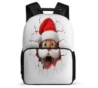 TPISLI Mochilas Escolar, Mochila Papá Noel École Primaire, Mochilas Escolares Adolescentes, Mochila Tema Navideño Mujer Casual Portatil 16