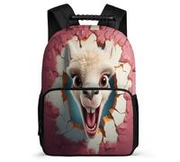 TPISLI Mochilas Escolares Alpaca Niño, Mochila Colegio Niña De 8 A 12 Años, Nylon Fieltro Mochila Galleta Animal 3D De Niños Escuela Primaria