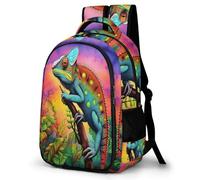 TPISLI Mochilas Escolares, Camaleón Mochila Infantil Escolar Mochila Con Estampado De Animal Camaleón Adolescentes Ajustar Mochila Chico Chica Casual Clásica