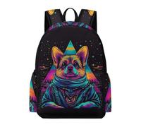 TPISLI Mochilas Escolares Colourful Corgi Dog Adolescentes - Mochila Funny Puppy Colegio Niño 7-13 Años, Mochila Portatil para Chicos, Mochilas Instituto Casual de Moda