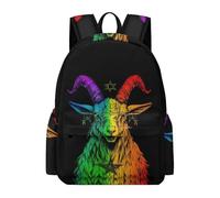 TPISLI Mochilas Escolares Colourful Goat Motif Niña, Mochila Primaria Kawaii para Chicas de 9 A 14 Años, Ligera Mochila Animal Theme Colegio Niño, Mochilas Casual para Adolescentes