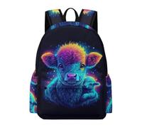 TPISLI Mochilas Escolares Cute Highland Cow Motif Adolescentes - Mochila Cow Colegio Niño 7-13 Años, Mochila Portatil para Chicos, Mochilas Instituto Casual de Moda