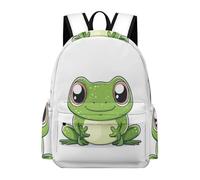 TPISLI Mochilas Escolares de Cute Frog Design Niño Adolescente Mochila Colegio Chicas 8 10 12 13 Años Mochilas Grande para Portátil con Animal Print Mochila de Viaje Casual Ligera