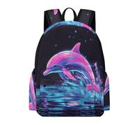 TPISLI Mochilas Escolares de Dolphin Illustration Niño Adolescente Mochila Colegio Chicas 8 10 12 13 Años Mochilas Grande para Portátil con Sea Creature Mochila de Viaje Casual Ligera