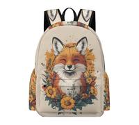 TPISLI Mochilas Escolares Fox Motif Niña, Mochila Primaria Kawaii para Chicas de 9 A 14 Años, Ligera Mochila Animal Print Colegio Niño, Mochilas Casual para Adolescentes
