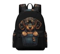 TPISLI Mochilas Escolares Kawaii DachsPerro Dog Design para Niñas Adolescentes Mochila Infantil Animal Puppy Grande para Chicas 10 12 14 Años Mochila Colegio de Viaje Casual