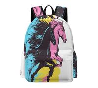 TPISLI Mochilas Escolares Niño, Mochila Horse Design Infantil, Mochilas Animal Print Colegio Primaria para Niña de 7 A 12 Años, Mochila para El Colegio, Viajes Y Compras
