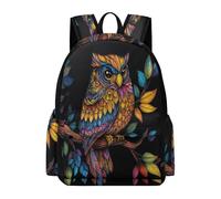 TPISLI Mochilas Escolares Niño, Mochila Owl Illustration Infantil, Mochilas Bird Design Colegio Primaria para Niña de 7 A 12 Años, Mochila para El Colegio, Viajes Y Compras