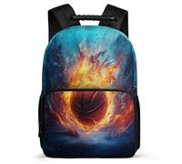 TPISLI Mochilas Infantiles Con Baloncesto de hielo y fuego Para La Escuela, Mochilas Amante del boxeo Para Niños, Adolescentes, Niños, Mochila De Moda, Mochila De Viaje, Bolsa Laptop