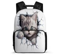 TPISLI Mochilas Infantiles Con Gato Para La Escuela, Mochilas Gatito 3D Para Niños, Adolescentes, Niños, Mochila De Moda, Mochila De Viaje, Bolsa Laptop