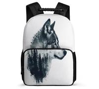 TPISLI Mochilas Infantiles Con Lobo Para La Escuela, Mochilas Animal Lobo Para Niños, Adolescentes, Niños, Mochila De Moda, Mochila De Viaje, Bolsa Laptop