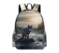 TPISLI Mochilas Lobo Escolares,Mochila Animales Lobo Escolar Adolescente Mochilas Lobo Colegio Ligera Mochila Instituto De Casual Backpack Para Escolar Viaje