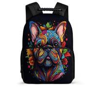 TPISLI Mochilas ToroPerro Francés Escolares Niña 9 11 13 Años Mochila Escolar De Animal Perro Para Niños,Mochila Escolar Para Chicos Y Chicas