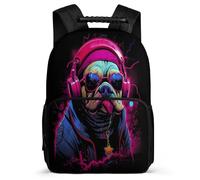 TPISLI Mochilas ToroPerro Francés Escolares Niña 9 11 13 Años Mochila Escolar De Estampado de Perro Para Niños,Mochila Escolar Para Chicos Y Chicas