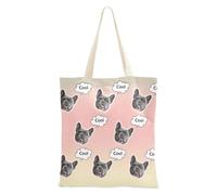 tplaotee Bolsa de lona personalizada con diseño de avatares para mascotas, para mujeres, amigas, color rosa amarillento, verde