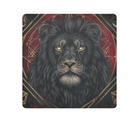 tplaotee Bolsa de maquillaje autoadhesiva con diseño de animal de fantasía oscura y león negro, organizador de viaje para lente de cámara, envoltura de tela para organización, tamaño 21.7 x 21.7