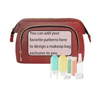 tplaotee Bolsas de cosméticos grandes con cremallera para mujer, color rojo, degradado, para cosméticos, artículos de tocador, Rojo (Red Gradient), 1 size
