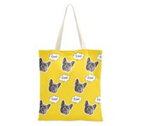 tplaotee Bolsas de lona a granel personalizadas con diseño de avatares para mascotas, color dorado, liso, liso
