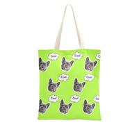 tplaotee Bolsas de lona personalizadas con diseño de Avatares en ToteBags para mujeres, bolsas de mano a granel para amigas, color verde y amarillo, color liso puro