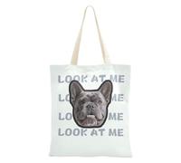 tplaotee Bolsas de lona personalizadas de color crema de menta para mascotas, diseño de avatares sobre lienzo, bolsas de lona a granel para profesores