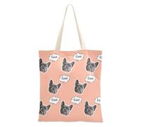 tplaotee Bolsas de lona personalizadas para profesores, diseño de avatares en color naranja claro