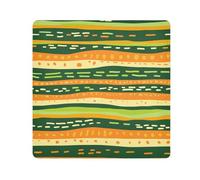 tplaotee Bolsas de maquillaje portátiles con patrón de rayas verdes y naranjas, organizador de maquillaje, para lentes de cámara, bolsas organizadoras de tela para mujer, tamaño 55 x 55 cm