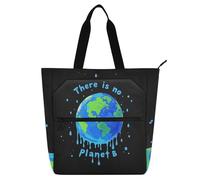 tplaotee Bolsas decorativas para niños, niñas y mujeres, no hay planeta B goteando pintura, bolsas resistentes con cremallera para escuela, trabajo, viajes, arco iris, bolso para libros