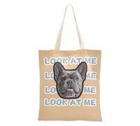 tplaotee Burly Wood - Bolsa de lona personalizada para mujeres, diseño de avatares de mascotas en color liso