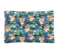 tplaotee Cute animal A River - Cama lavable para perros y gatos, suave, cómoda, antideslizante, para perros grandes, jumbo, medianos y pequeños, 36 x 24 pulgadas