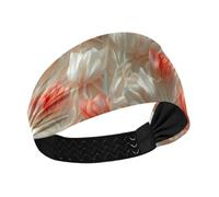 tplaotee Diademas elásticas para el pelo con diseño floral, color crema malvavisco, antideslizantes, para uso diario, yoga, lavado de cara, senderismo