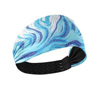 tplaotee Diademas elásticas para mujer, diseño de copo de nieve, color azul claro, para gimnasio, yoga, tenis, tenis