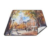 tplaotee Freedom Trail in Boston - Mantas de picnic impermeables, plegables, portátiles, para interiores y exteriores, para hierba, regalos de primavera, cobijas para picnic