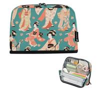tplaotee Hermoso estuche japonés para lápices Goliki de gran capacidad, con cremallera, multiusos, para niños, escuela preparada, estuche de lápices para ninas