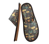 tplaotee Hopi Kachina - Pantuflas desechables bohemias para interiores y exteriores, reutilizables, lindas sandalias para avión, invitados y fiestas, Hopi Kachina - Muñeca bohemia turquesa marrón, 44