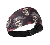 tplaotee Skulls Pirate Modern - Diademas antideslizantes de moda para mujer, bandas elásticas para el sudor para entrenamiento, uso diario, lavado de cara y baloncesto