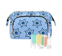 tplaotee Star Of David Hanukkah - Estuche de maquillaje ligero para cosméticos grandes, Estrella de David Hanukkah, 1 size
