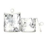 tplaotee Tradictional - Organizador de caramelos de plástico transparente para pintura de tinta china, diente de león, cenizas, almacenamiento con tapa, para despensa, esenciales, cubo de