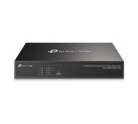 TPLINK TP-Link VIGI NVR1004H-4P Potencia y seguridad para tu vigilancia. Con 4 canales de grabación, resolución hasta 4K y capacidad de almacenamiento de 10