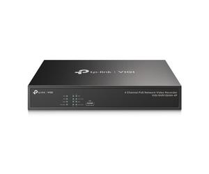 TPLINK TP-Link VIGI NVR1004H-4P Potencia y seguridad para tu vigilancia. Con 4 canales de grabación, resolución hasta 4K y capacidad de almacenamiento de 10