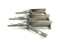 TPM GO Locksmith Supply SS001 SS002 y SS003 2 en 1 decodificador y herramientas de selección para cerradura eléctrica de ranura S, candado de puerta para familia